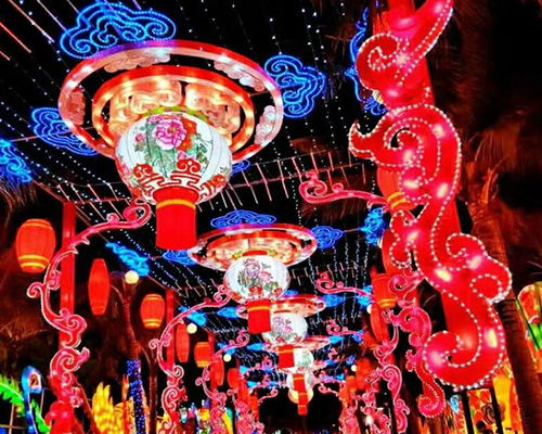 紅燈籠花燈廠 圖 山西彩燈展覽生產廠家 山西彩燈展覽