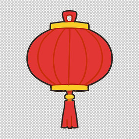 燈籠卡通免扣元素設計